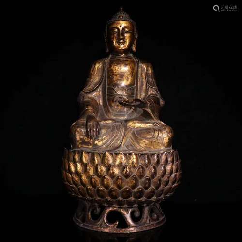 A Gilt Bronze Gautama Buddha