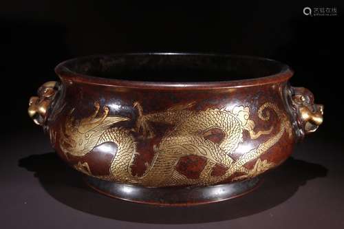 A Bronze Beast Carved Censer