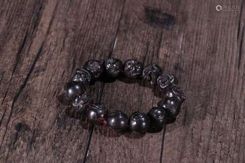 An Agarwood Maitreya Bracelet