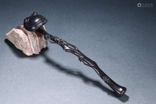 A Rosewood Ruyi Ornament