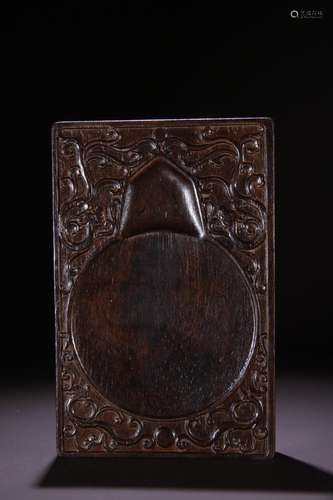 An Agarwood Inkstone With Pattern