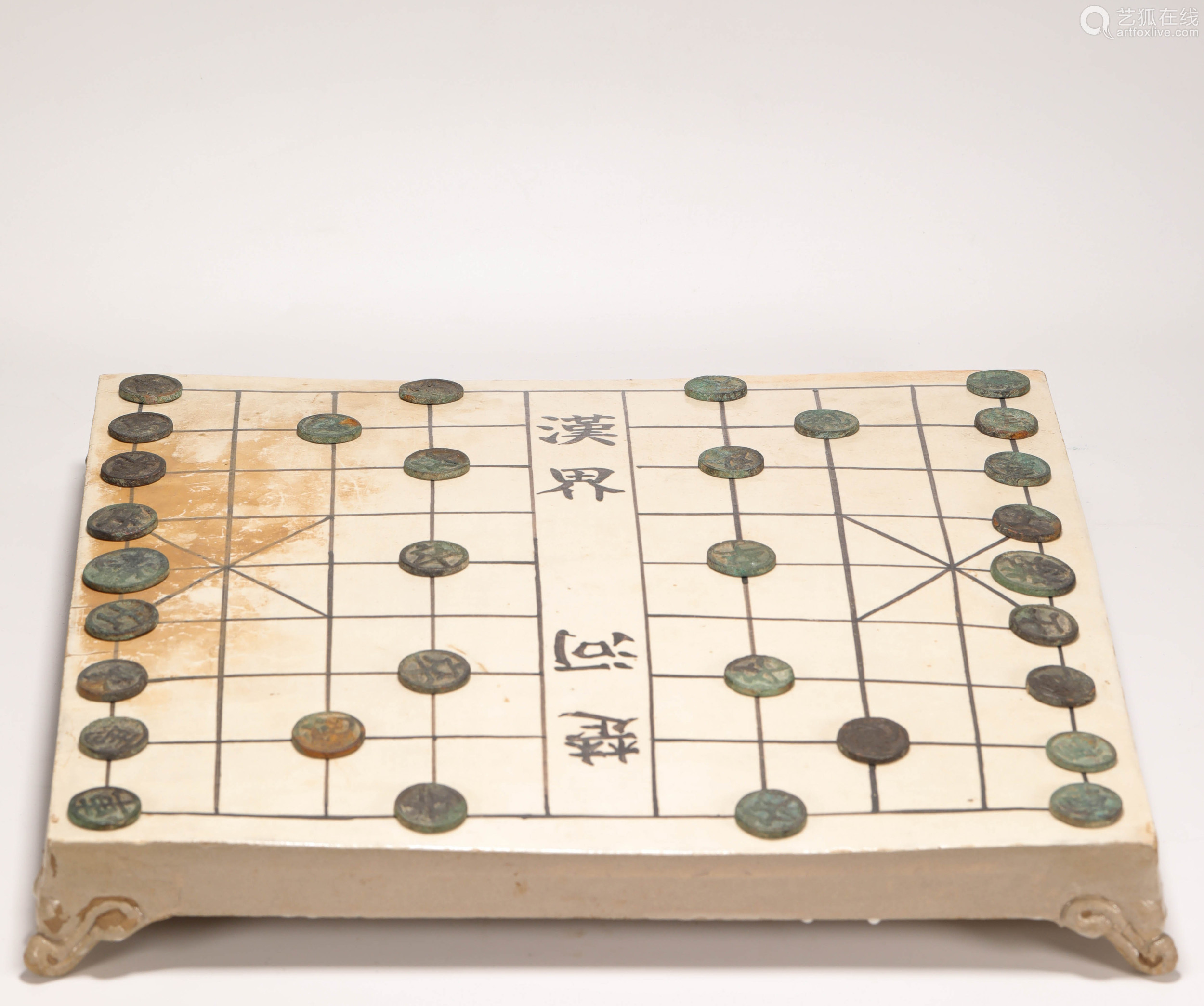 asetofcizhoukilnchessfromsong宋代磁州窯象棋盤一套