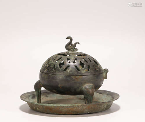 Bronze Incense Lamp from Han漢代青銅香薰展