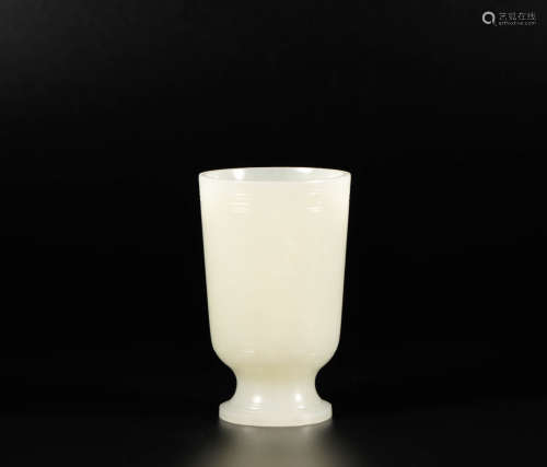 HeTian Jade rital Cup from Qing清代和田玉爵杯