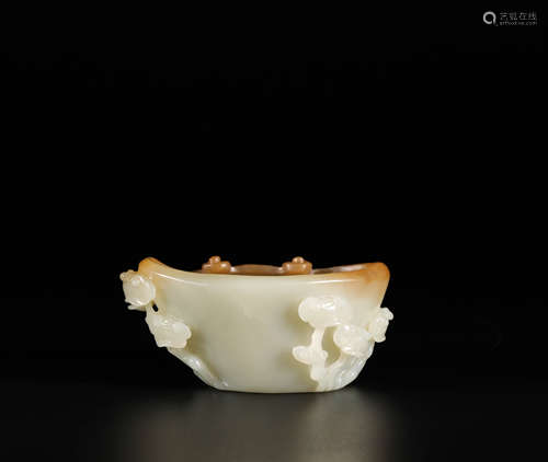 HeTian Jade Pen Washer from Qing清代和田玉靈芝筆洗