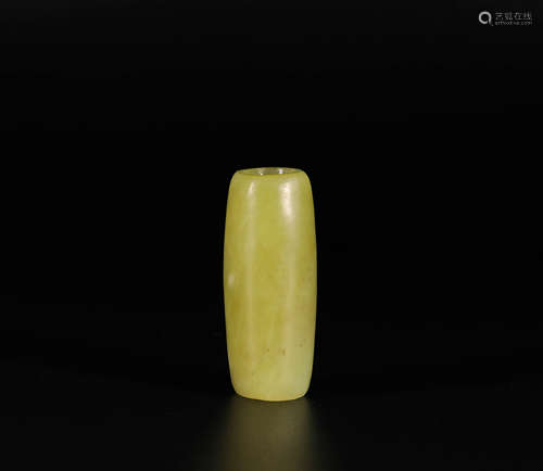 HeTian Yellow Jade Ornament from Minh明代和田黄玉樂子