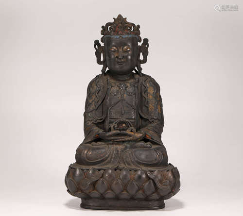 Copper Buddha Statue from Ming明代銅質觀音造像