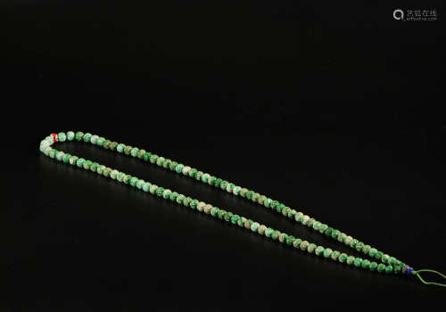Green Jade Necklace from Qing清代翡翠项链