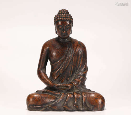 Agailwood Buddha Statue from Qing清代沉香木釋迦摩尼佛造像