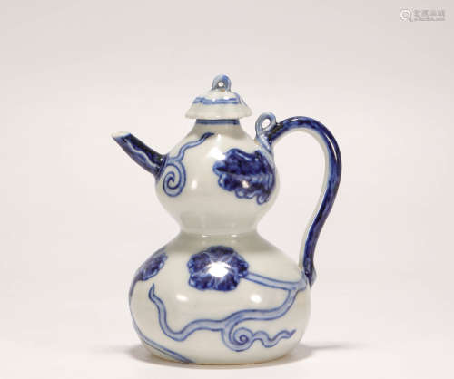 Blue and White calabash Vase from Ming明代青花葫蘆形執壺