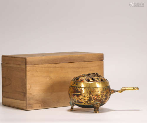 Copper and Golden Censer from Han漢代銅鎏金熏爐