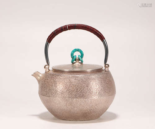 Silvering Holding TeaCup from Japan日本純銀制提梁茶壺