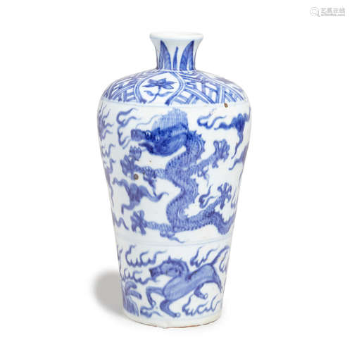 A blue and white meiping 17th century