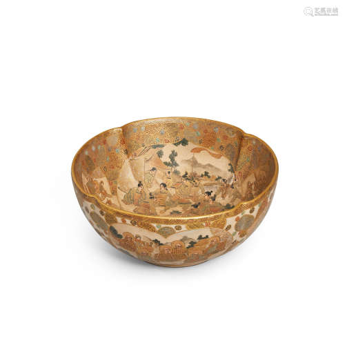 A Satsuma foliate edge bowl Meiji era (1868-1912)