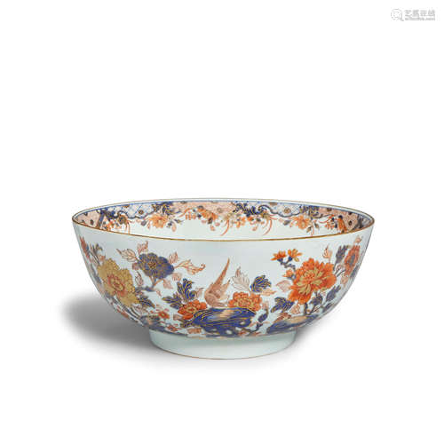 A large Chinese Imari punchbowl 19th century