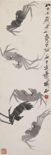 Attributed to Qi Baishi (1864-1057) Ink Crabs