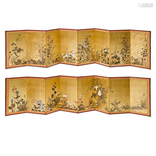 Autumn grasses and flowers Edo Period (1615-1868), mid-19th century