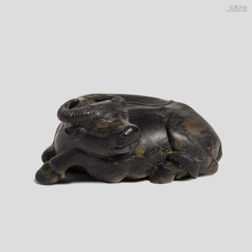 A carved jade buffalo Qing dynasty