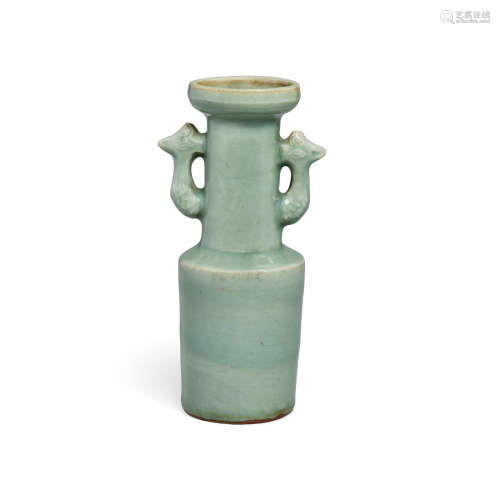 A Longquan celadon two-handled 'mallet' vase Southern Song Dynasty (1128-1279)