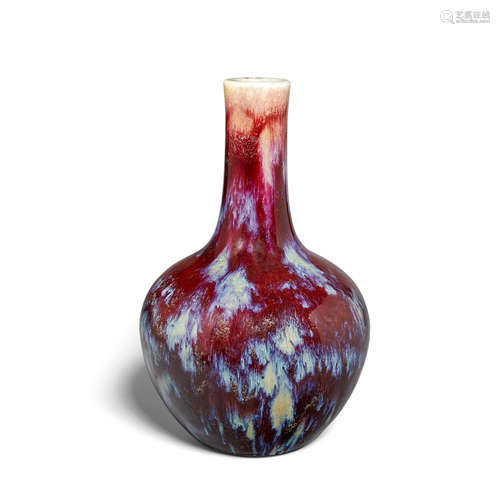 A transmutation glaze stick neck vase Late Qing dynasty