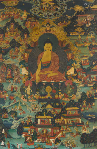 A thangka of the Shakyamuni Buddha 19th/20th century