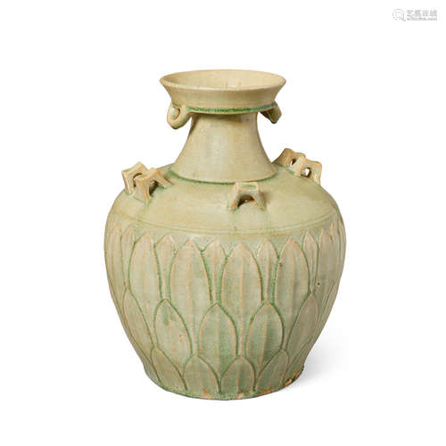 A large Yue-type glazed pottery jar 20th century