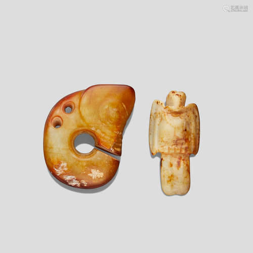 Two archaistic jade amulets