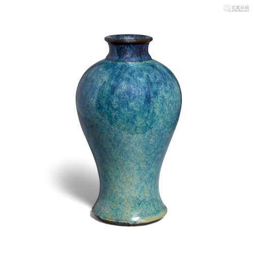 A Jun-glazed Yixing baluster vase, meiping impressed seal of Ge Yuanxiang