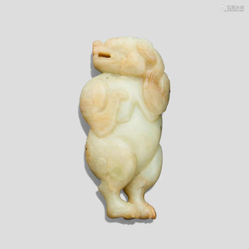 An Han-style jade carving of a mythical beast