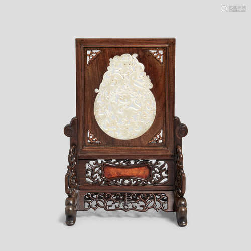 A Zhou-style jade disc-plaque Probably Qing dynasty