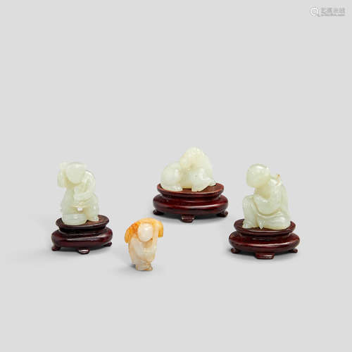 Four small jade carvings