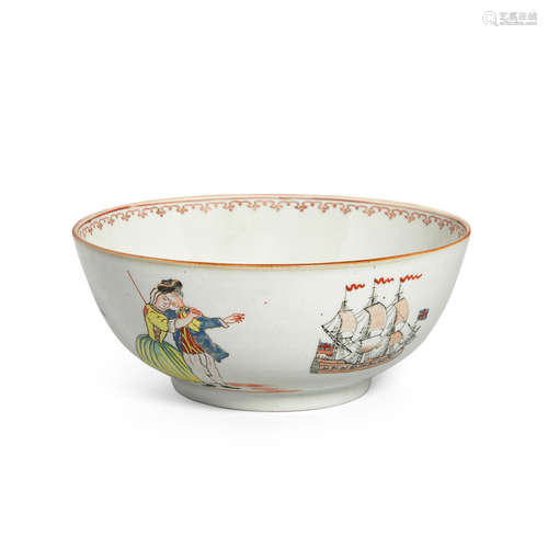 A Dutch-decorated Chinese export bowl The bowl late 18th century