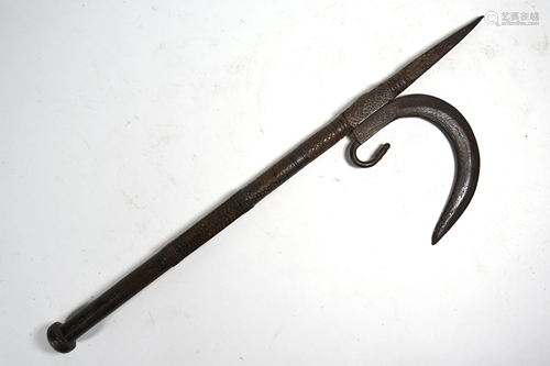 An antique Indian wrought iron ankus