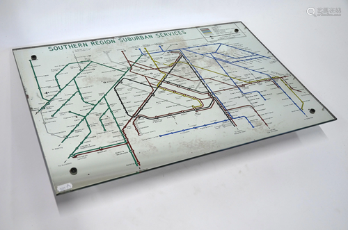 Railwayana: a Southern Region Suburban Services map