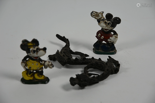 Disney - a pair of early cold-painted cast lead flat