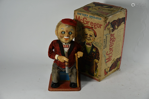 A boxed Japanese Nomura TN tinplate battery-operated