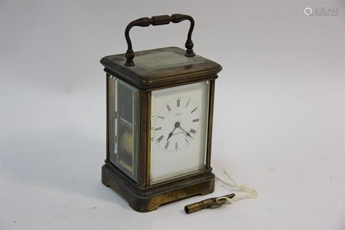 Boxell, Brighton, an antique brass carriage clock