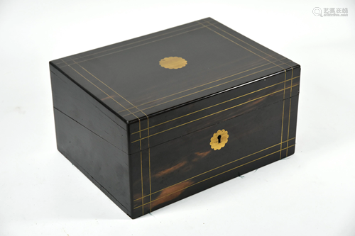 A 19th century coromandel writing box