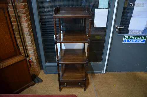 A Victorian mahogany four tier whatnot