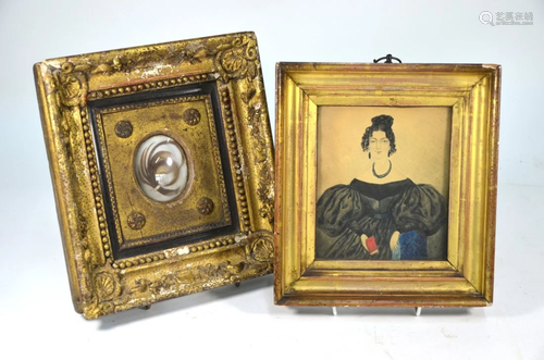 A Victorian watercolour portrait miniature