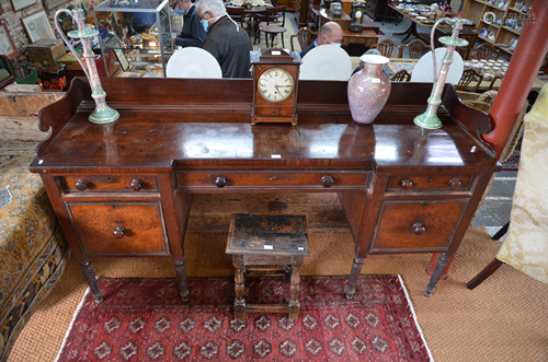 George III mahogany inverted breakfront sideboard