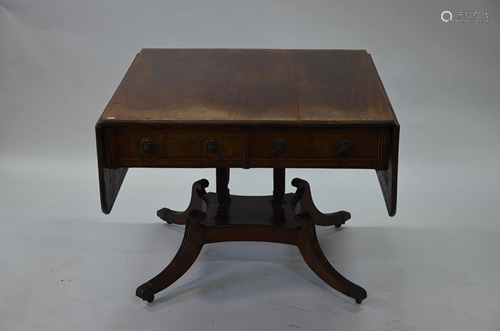 A Regency mahogany sofa table