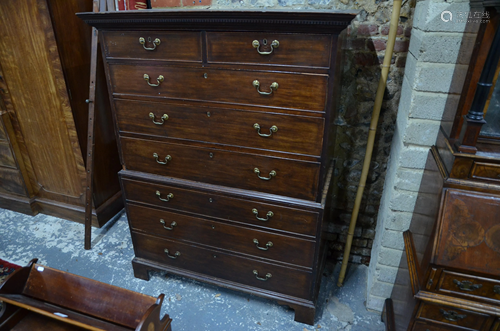 A George III mahogany chest on chest