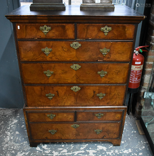 An 18th century feather banded oyster veneered walnut