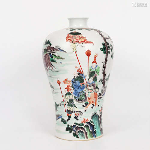 A Colored Figure Porcelain Meiping