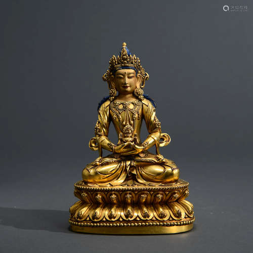 A Gilding Copper Amitabha Buddha