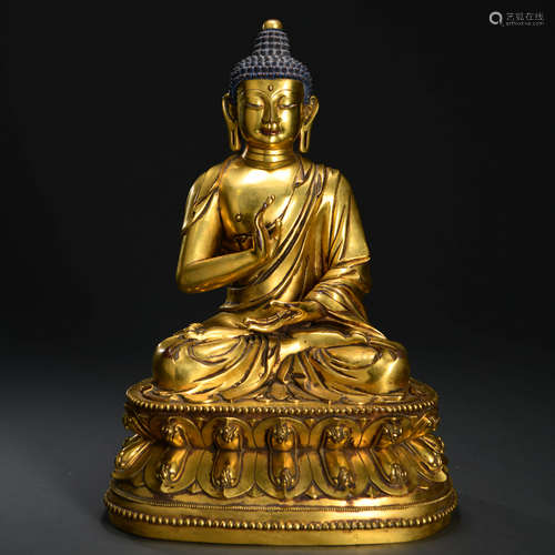 A Gilding Copper Dipankara Buddha