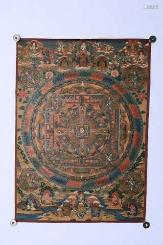 A Chinese Tangka Painting of Mandala