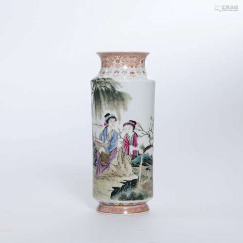 A Lantern Shaped Figure Porcelain Vase