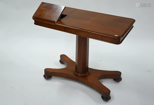 A Victorian mahogany bed/reading/work table